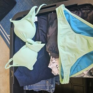 Hurley Mint Green and Blue Bikini